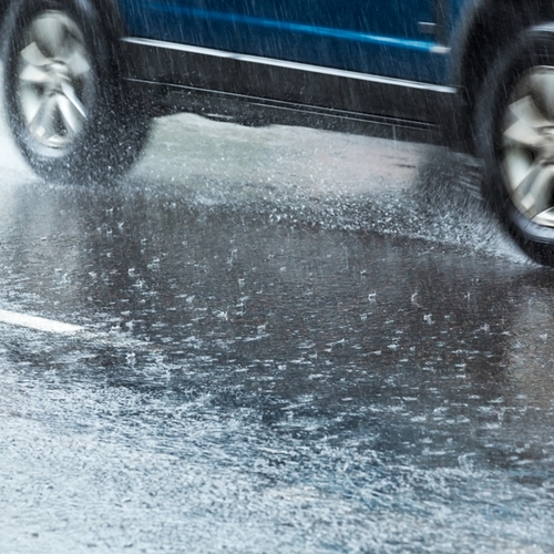 Driving in the rain can be risky.