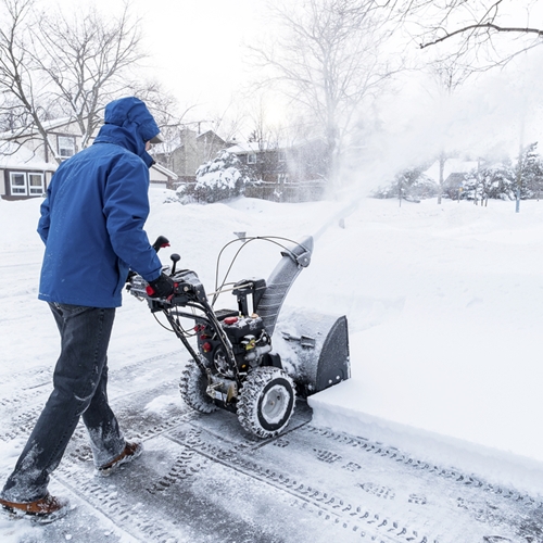 Many New Brunswickers powered up their snow blowers this morning. 